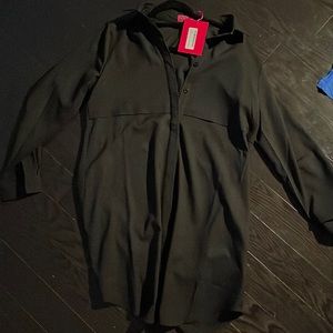 Boohoo shirt dress black new with tags